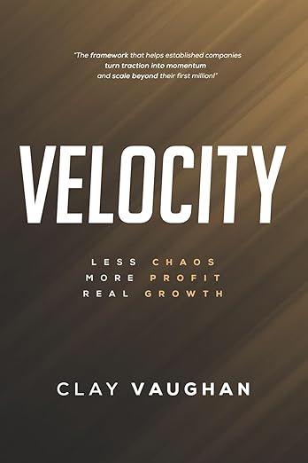 Velocity book cover by Clay Vaughan